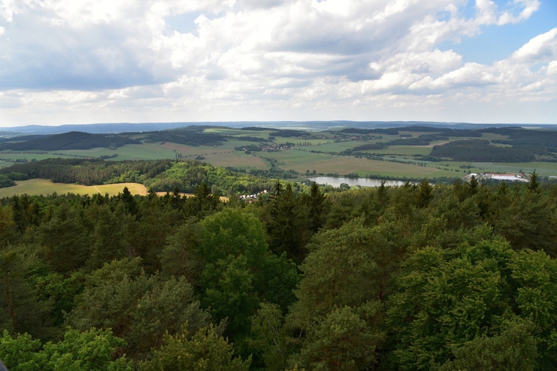 Střední Povltaví - pohled z Drtinovy rozhledny na Besedné